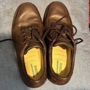 Rockport Brown Leather Lace-Up Comfort Oxfords